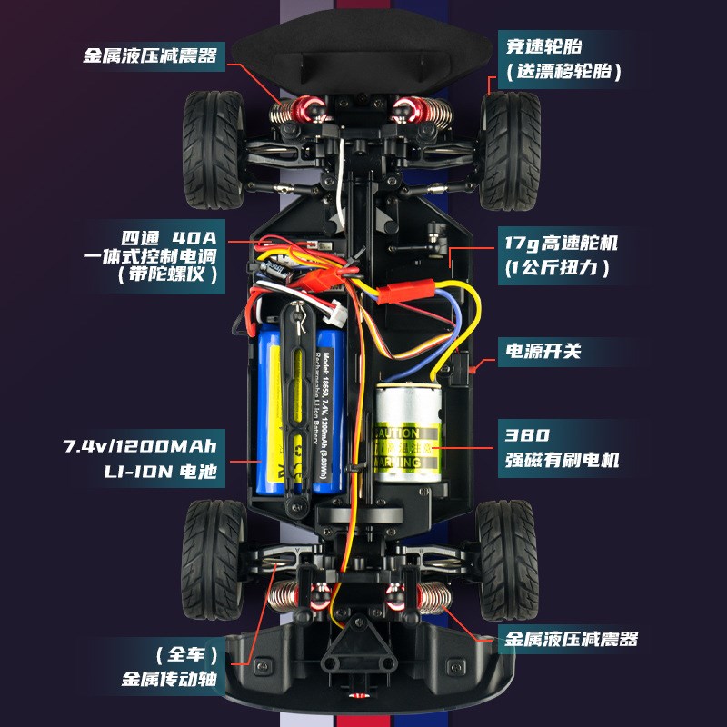 WRC全比例rc无线遥控电动赛车越野车拉力赛平跑漂移高速赛车