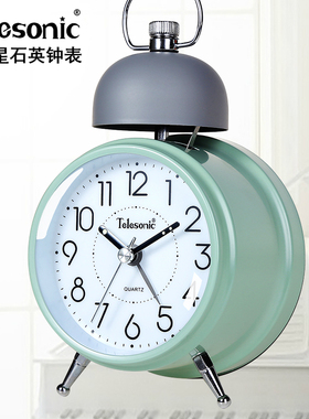 eleoni天王星金属打铃闹钟声音超大复古怀旧学生用静音时钟表