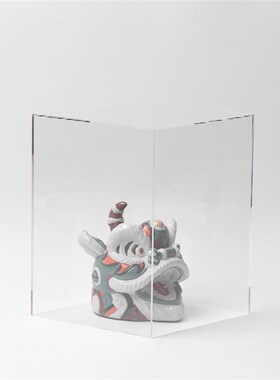 新国潮树脂舞狮醒狮子头设样板房间客厅茶几电视柜装饰品