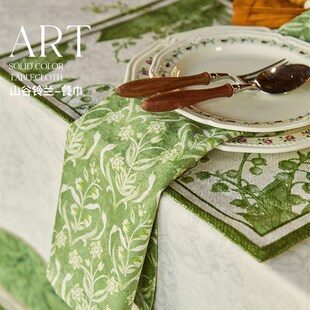 蜡笔派铃兰餐垫复古田园西餐布艺餐桌垫防烫隔热垫餐盘碗垫定制