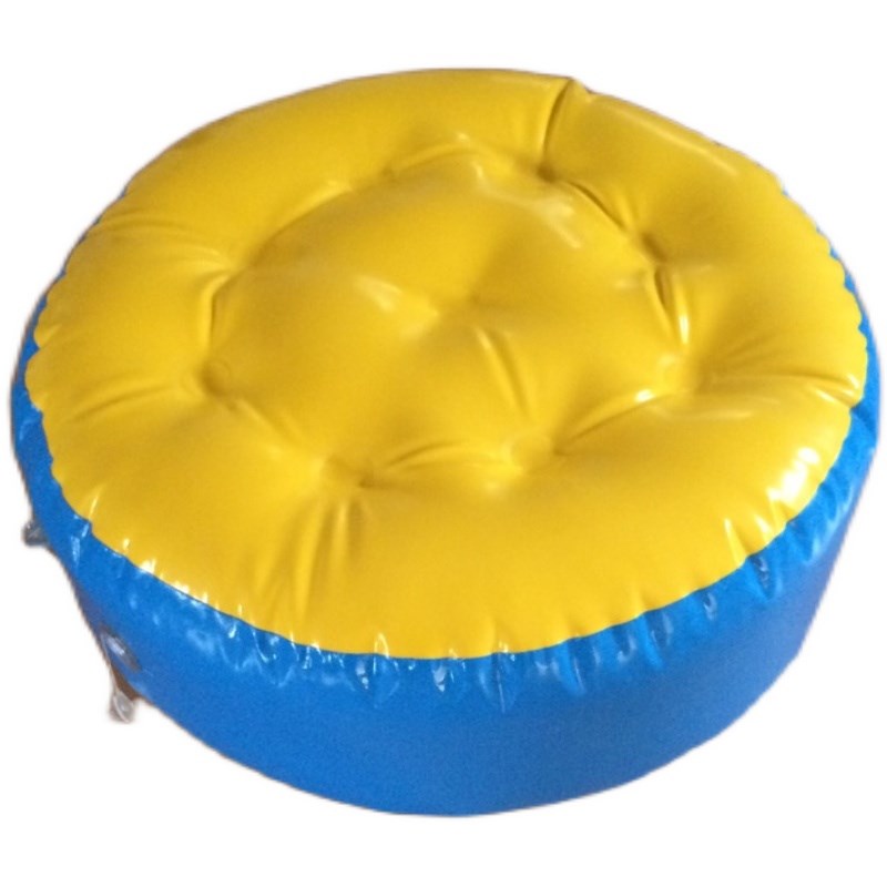 充气圆饼水上浮桥漂浮气垫浮萍钓鱼平台水上闯关行走蜻蜓点水圆垫