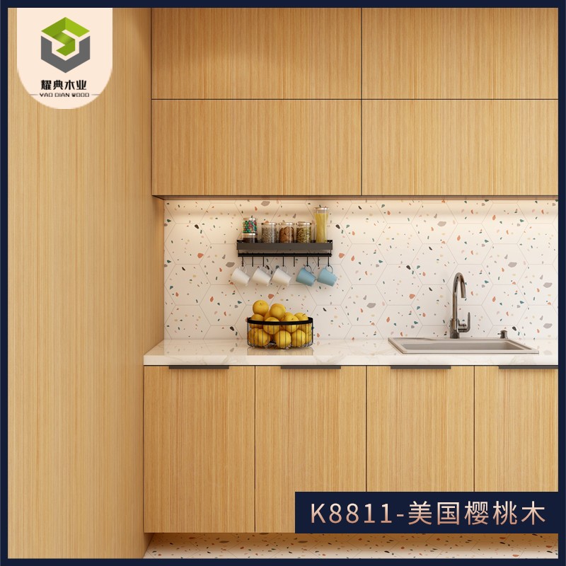 木饰电视背景墙kd饰银丝实木贴面免漆科定板装饰护墙u板