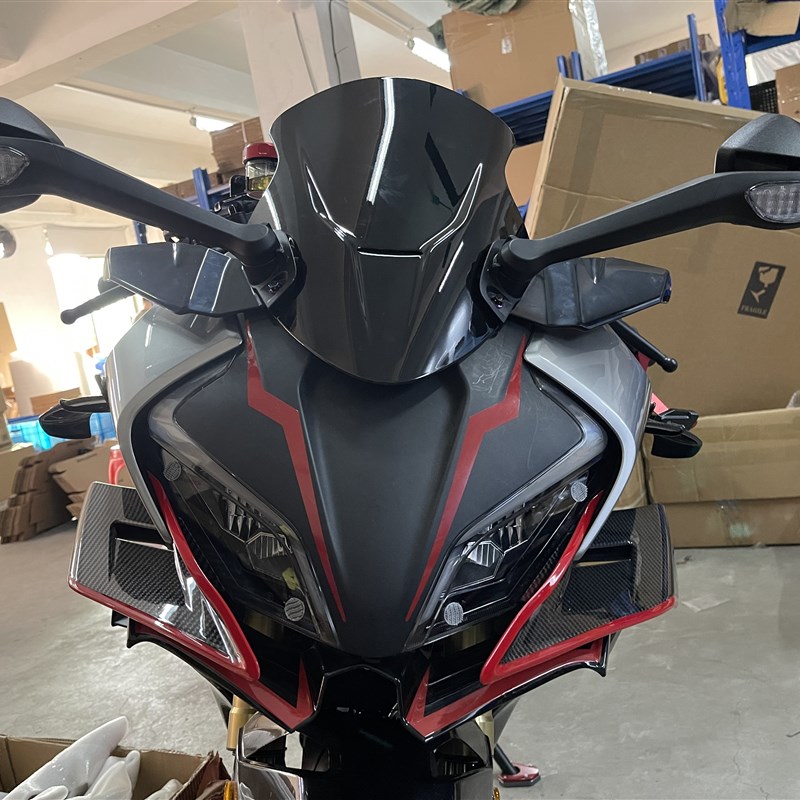 适用春风SR 定风翼改装飞机翅膀后视镜定风翼下唇竞技无损安装