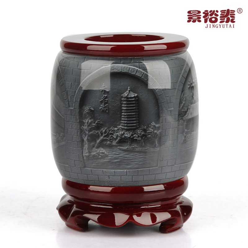 景裕泰北京大学创意办公桌笔筒文房四宝书房书桌摆件教师节礼品