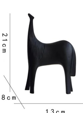 现代工艺抽象马动物书柜酒柜客厅样板房间软装饰品电视柜玄关