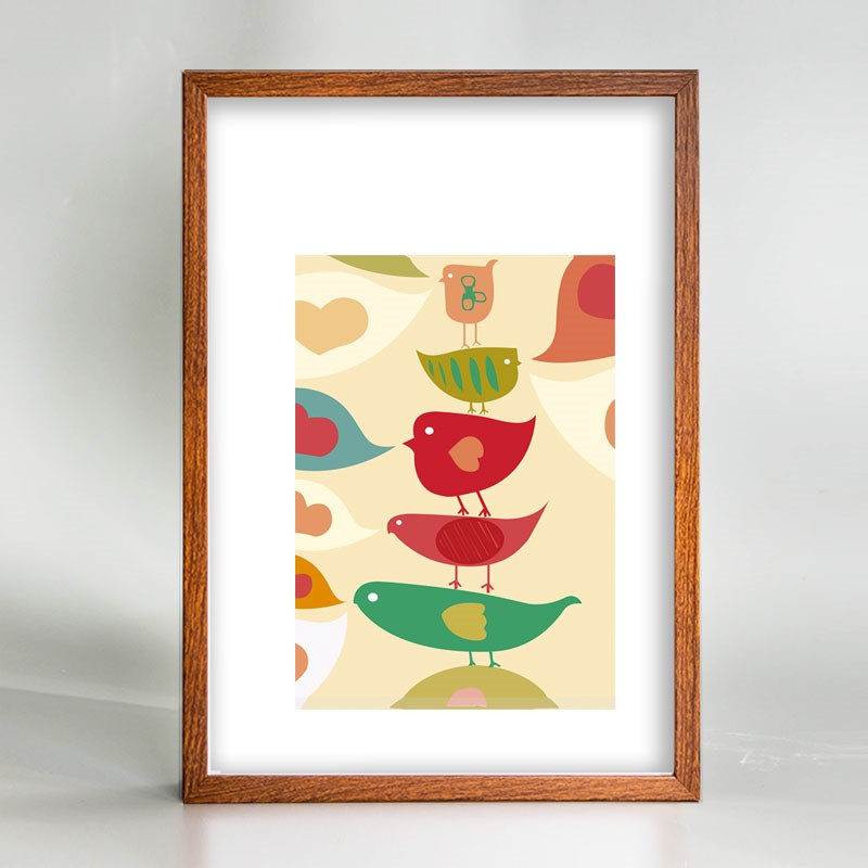 铝合金贴木纹画框1拼图框架装裱写真相框挂墙胡桃色国画框