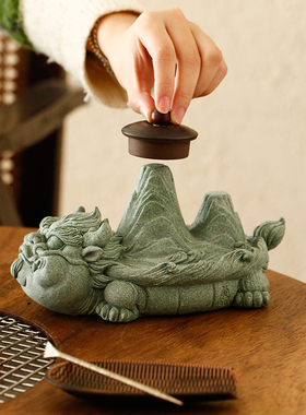 青砂石新家居鱼缸假山微景观造景茶宠茶道装饰品