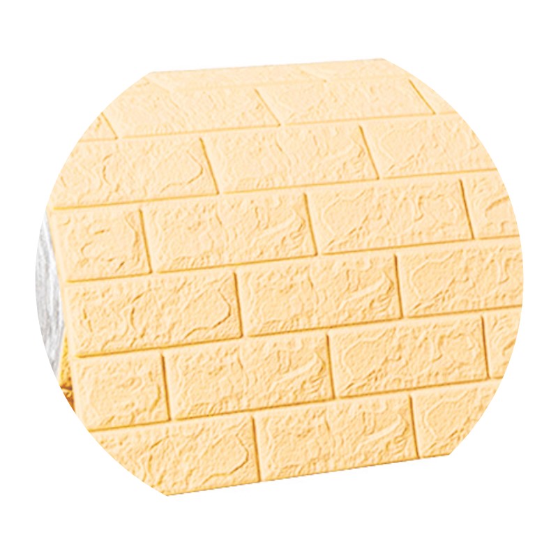 工厂砖纹D墙纸自粘卷材软包防撞电视背景墙立体泡沫连卷墙贴墙面