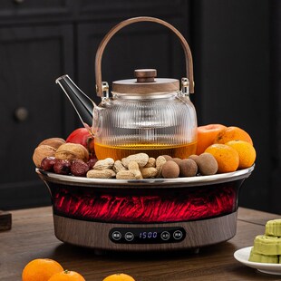 围炉煮茶炉加热炉创意提梁煮茶壶 室内家用加厚耐热玻璃煮茶壶冬季