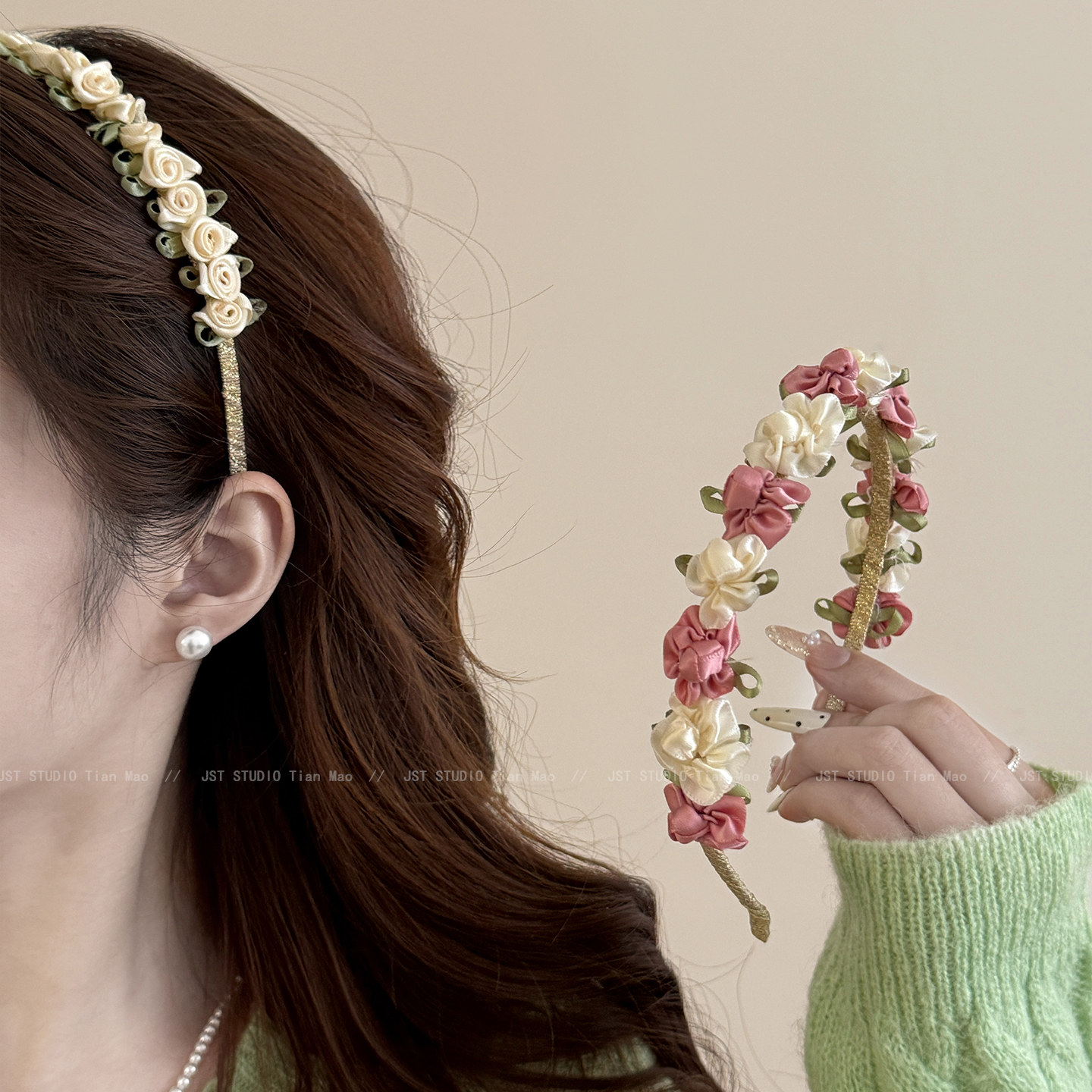 月夜玫瑰   超仙好看细款高颅顶发箍女2026新款压发洗脸发卡头箍,饰品/流行首饰/时尚饰品新,发饰,淘宝优惠券,粉丝福利购,淘宝优惠卷