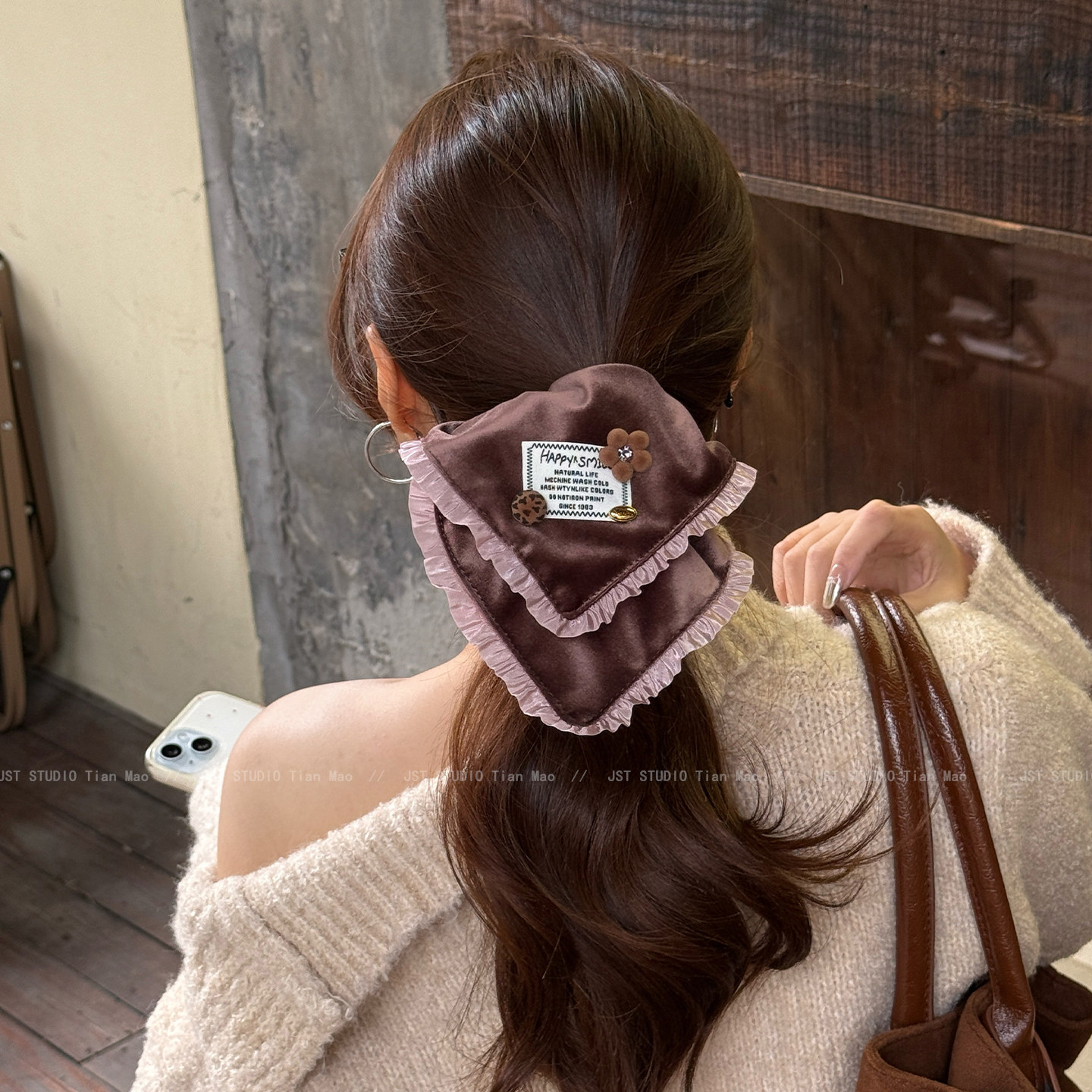 粉紫氤氲~蕾丝花边大肠发圈女2025新款扎头发绳不伤发头绳橡皮筋,饰品/流行首饰/时尚饰品新,发饰,淘宝优惠券,粉丝福利购,淘宝优惠卷