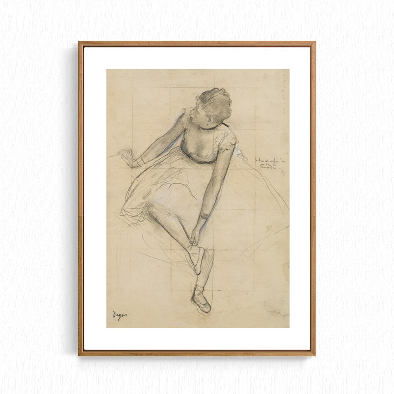 顽皮芭蕾舞者女孩肖像 德加Degas 印象派大师小众作品 旁白装饰画