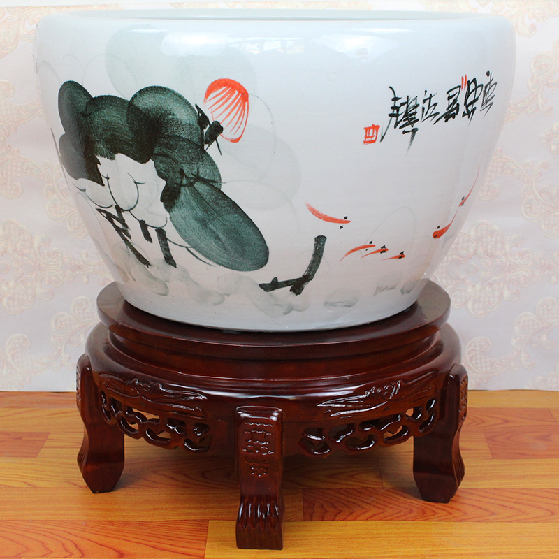 圆底座实木摆件奇石工艺品圆客厅鱼缸根雕矮花架子中式盆栽托盘座