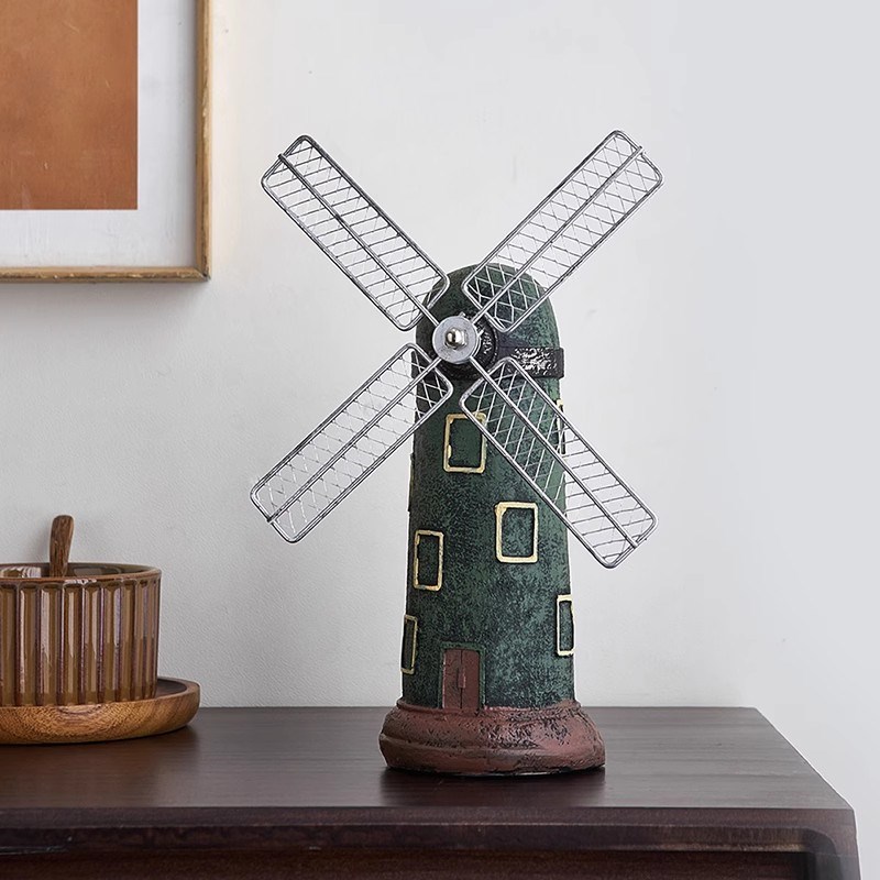 欧式复古怀旧荷兰风车客厅书柜电视柜小摆设店铺柜子美陈桌面装饰