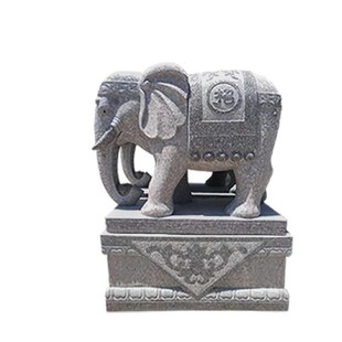 惠安石雕大象公司大门别墅汉白玉吉象石象小象石雕古建修复原