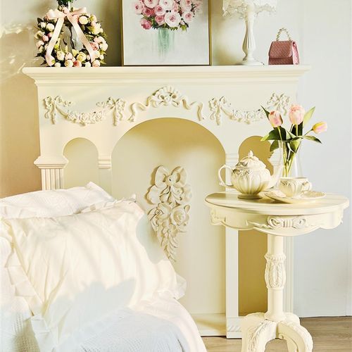 实木小圆桌茶几边几甜品桌餐桌民宿阳台休闲桌客厅卧室小桌子