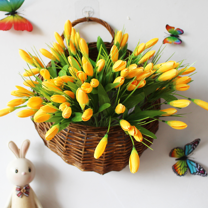 墙面装饰挂件壁挂花盆墙挂篮插花器仿真花绿植幼儿园墙上饰品创意