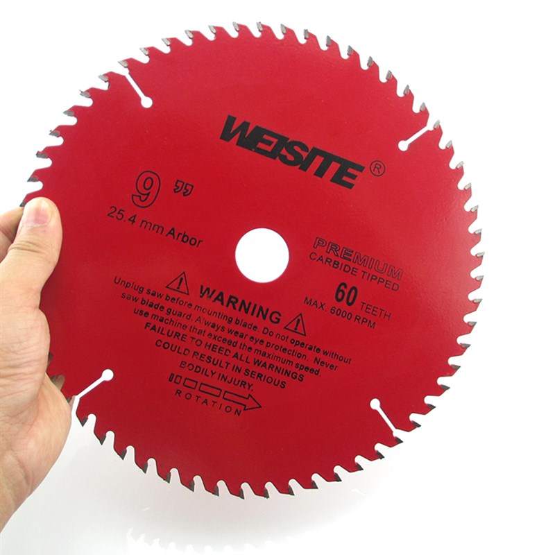 WEISITE合金齿木材铝合金锯片 木工圆锯片切割片锯盘9/10//1寸