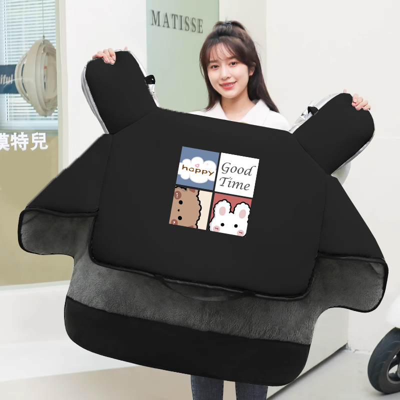 电瓶车挡风被冬季加绒加厚防水电动摩托车冬天风挡春秋防雨防风罩