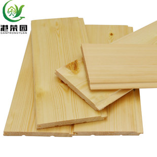 桑拿板免漆扣板实木吊顶护墙板樟子松隔墙板墙裙云杉防腐木板