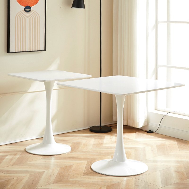 现代家用白色方形餐桌小户型饭桌奶茶店咖啡洽谈接待阳台圆桌,住宅家具,板木餐桌,淘宝优惠券,粉丝福利购,淘宝优惠卷