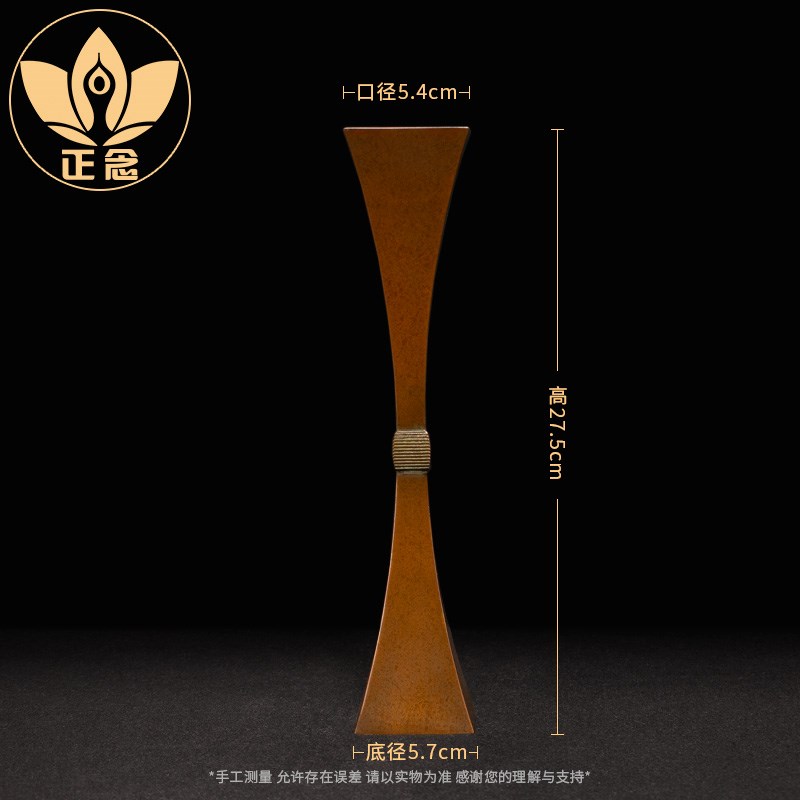 庆松堂苏工铜炉名家胡庆松制紫铜大花插家居茶室装饰花瓶花器