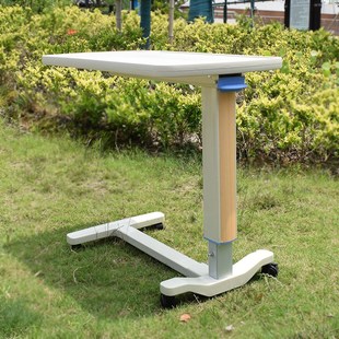 医院病床餐桌养老院护理多功能升降餐桌一体带轮过床边桌