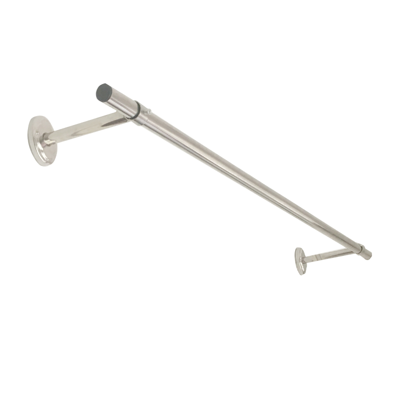 侧装晾衣架挂衣杆餐阳台固定式晒衣杆飘窗外不锈钢管晾衣架单杆