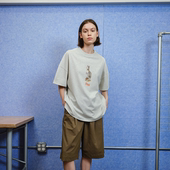 FTW T恤休闲百搭宽松衣服 情侣款 博物馆小猫印花短袖 上衣2025新款