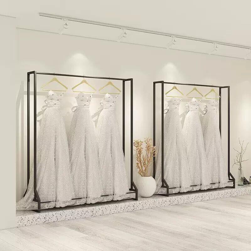 铁艺高档婚纱架子落地式照相馆工作室秀禾服展示架礼服店挂衣架黑