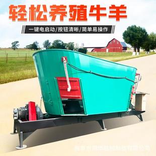 搅拌机肉牛养殖全混饲料搅拌机农牧养殖自动拌草机 16方双轴立式