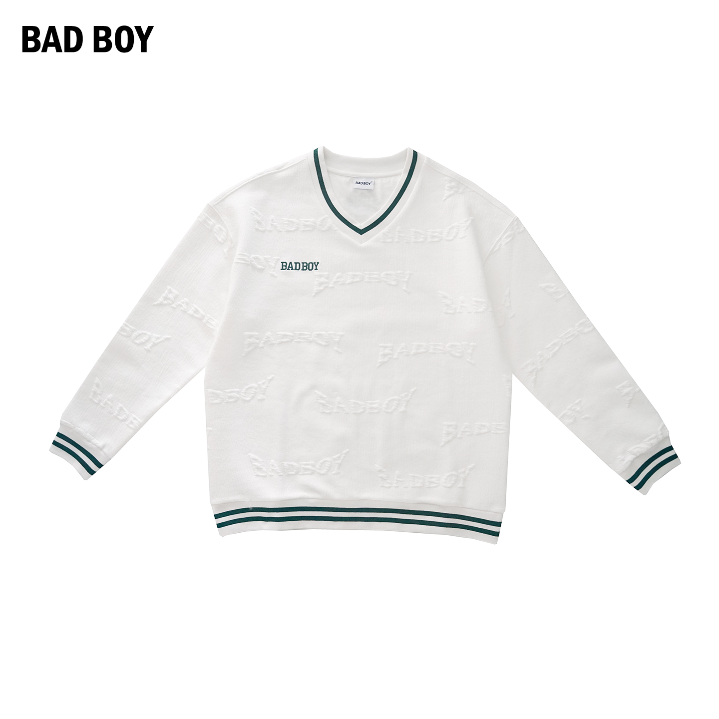 BAD BOY春秋提花字母刺绣休闲卫衣