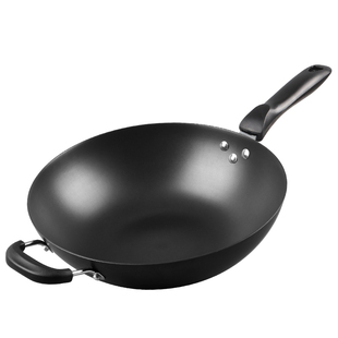 食尚厨皇老式铸铁锅生铁锅传统铁锅炒菜锅无涂层煤气灶电磁炉通用