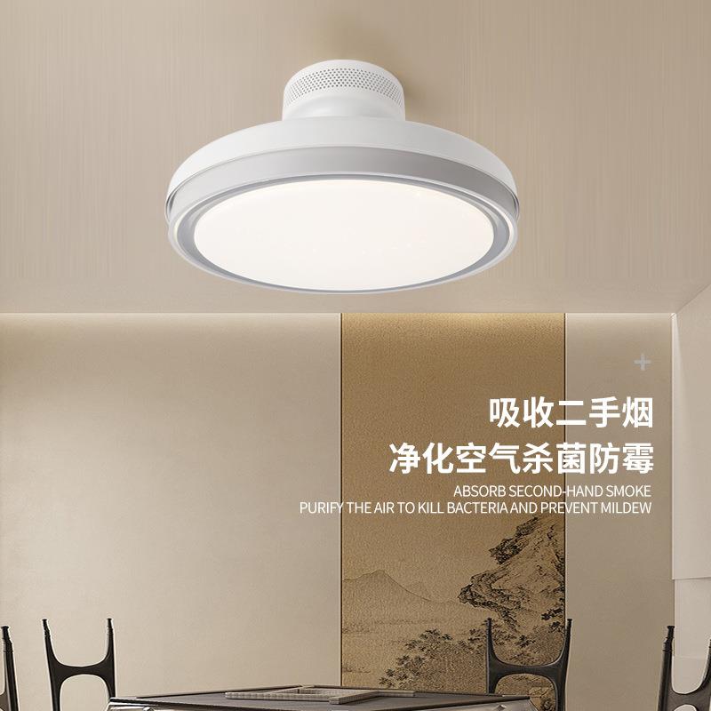 无叶净化风扇灯 led卧室空气净化杀菌麻将房餐厅吸顶灯110v中山灯