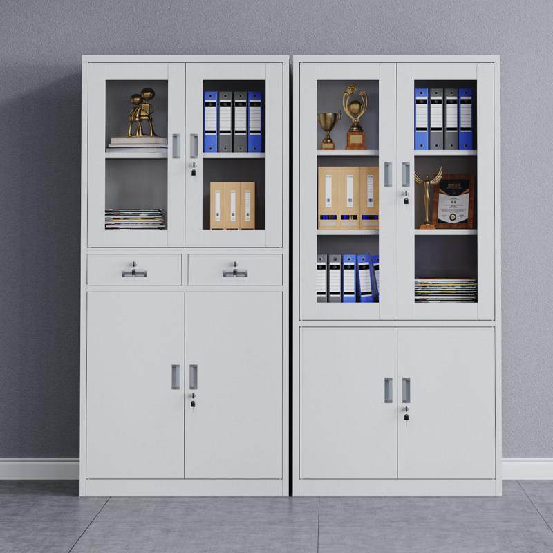 钢制文件柜铁皮柜员工更衣柜办公资料柜档案柜凭证柜带抽屉储物柜