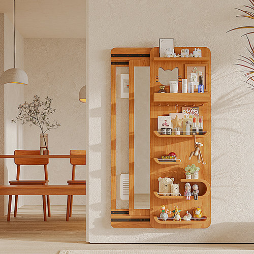 日系诧寂风电表遮挡箱装饰画多功能组合可推拉多用置物架配电箱架