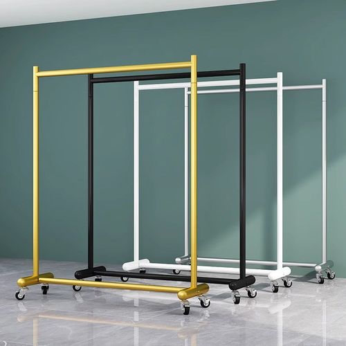 网红家用移动挂衣架学生宿舍衣帽架阳台晾衣杆服装店衣服架带轮子