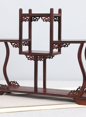 红木博古架紫砂茶壶架茶叶架实木多宝阁工艺品摆件红酸枝家居现货