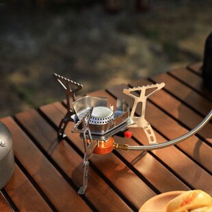分体式 户外防风炉头炉具 野营气炉便携野餐扁气炉具电D子打火炉头