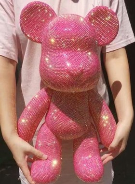 果冻钻5厘米大号熊礼品粘钻满钻暴力熊么么熊DIY手工贴钻熊