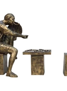 码头农民搬运人物雕塑古代铸铜玻璃钢仿铜树脂劳动小品步行街摆件