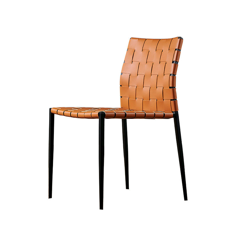 意式马鞍皮餐椅现代家用工业风吧台椅手工编织靠背酒吧椅子,住宅家具,餐椅,淘宝优惠券,粉丝福利购,淘宝优惠卷