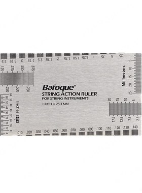 oqu木电吉他测量尺测量工具琴弦高度弦距尺琴枕刻度尺