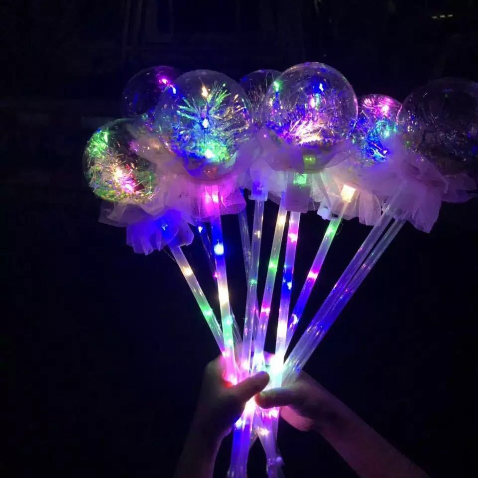 发光星空球仙女魔法棒闪光波波球图片