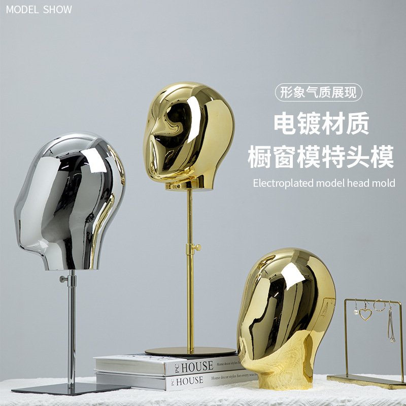 服装店模特道具头模展示架高档橱