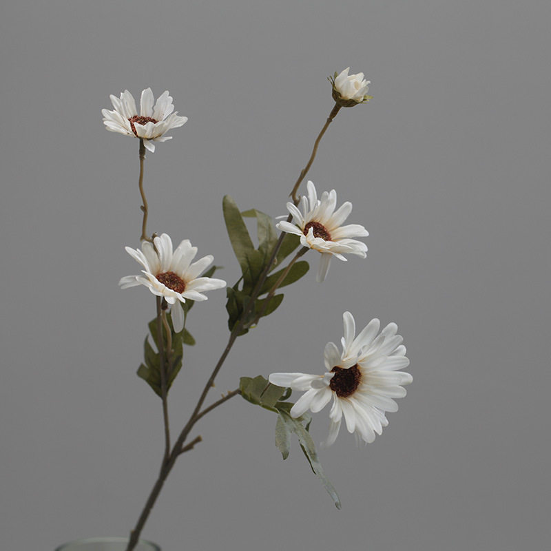 北欧复古油画色小雏菊秋色仿真花假花家居摆设餐桌装饰摆件绢花