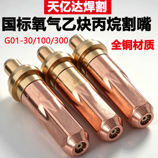 国标乙炔丙烷煤气液化气割枪割嘴g01-30-100-300环形型梅花割炬咀