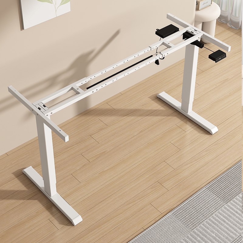 智能电动升降桌腿双电机双横梁办公书桌支架可调节升降桌架桌子腿