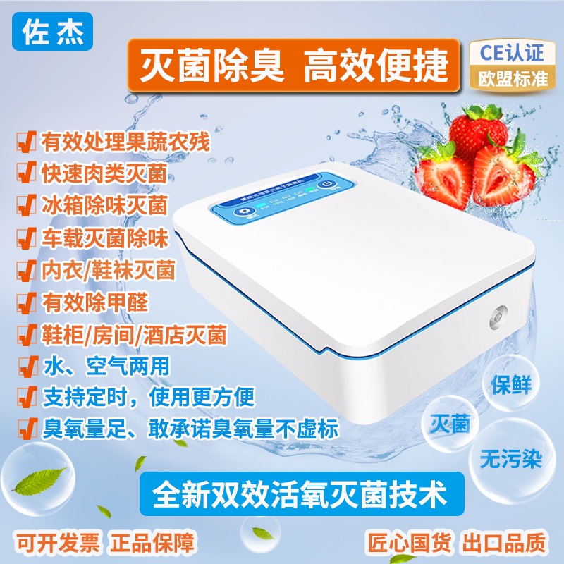 臭氧发生器果蔬消毒便携车载臭氧消毒机器内衣裤房间杀菌除味除螨