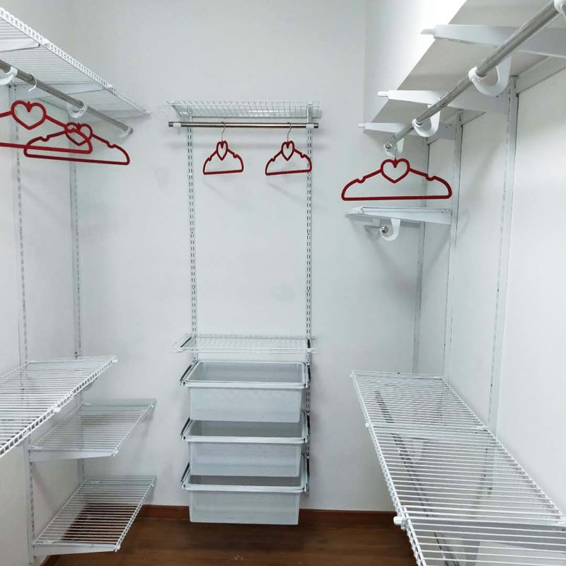 巧精灵开放式金属衣柜简易组装钢架配件走入式衣帽间架子全屋定制